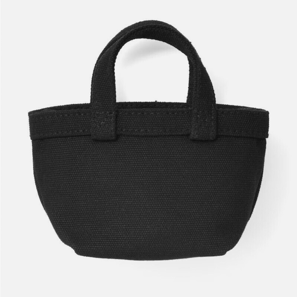 NWT Muji Mini Canvas Tote Bag Black From Japan